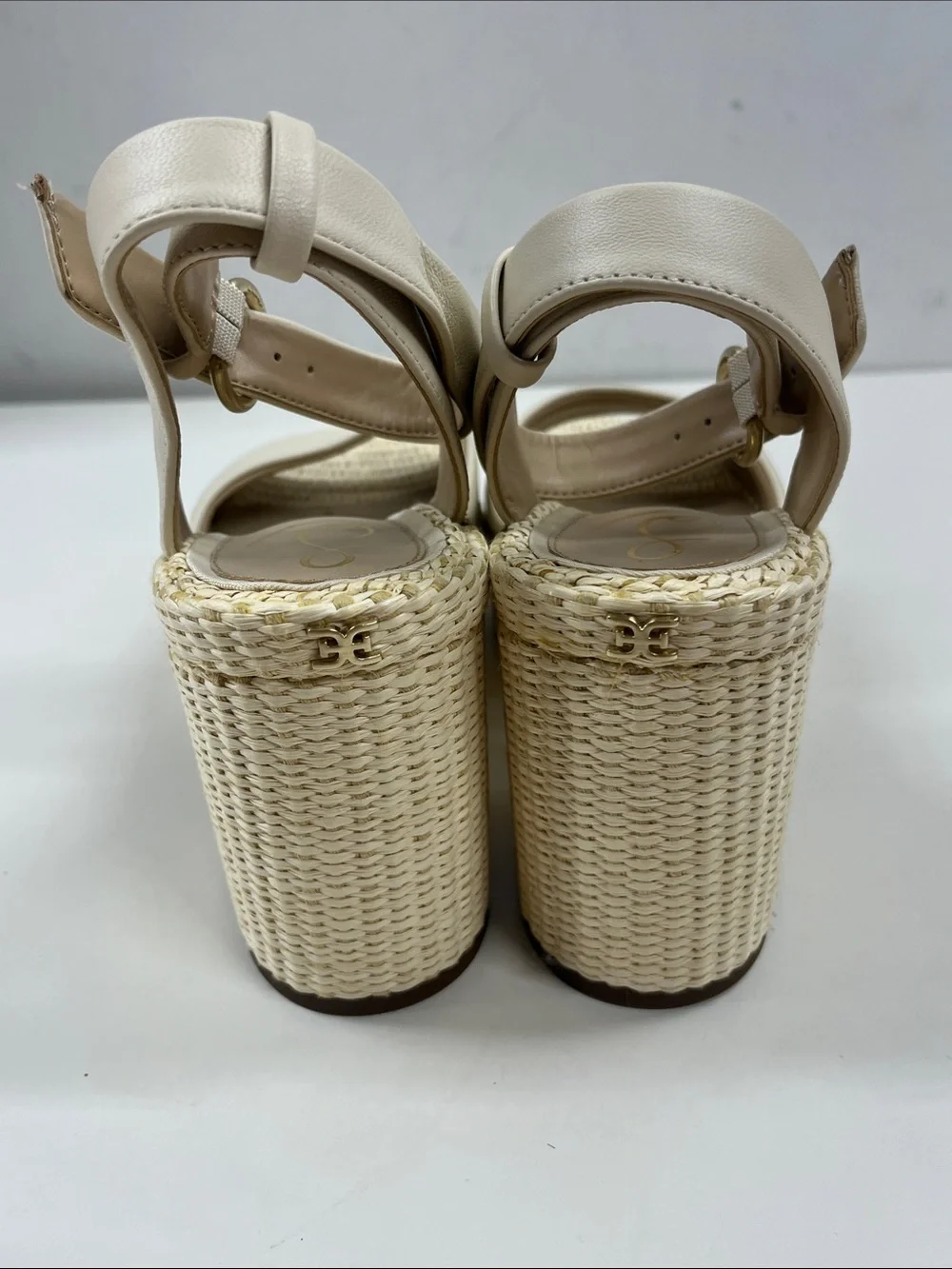 Sam Edelman Immie Cream Platform Sandals Size 7.5